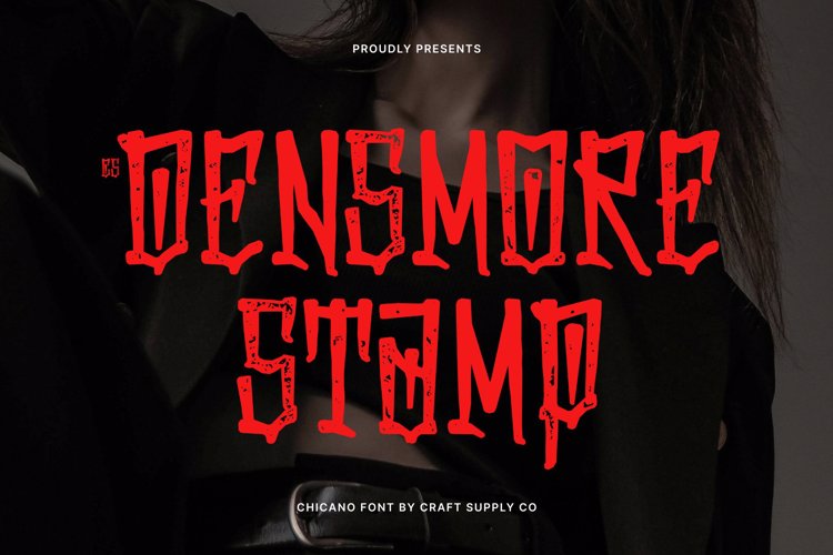 Preview of CS Densmore Stamp Font