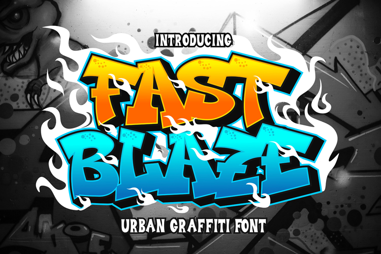 Preview of FAST BLAZE Font