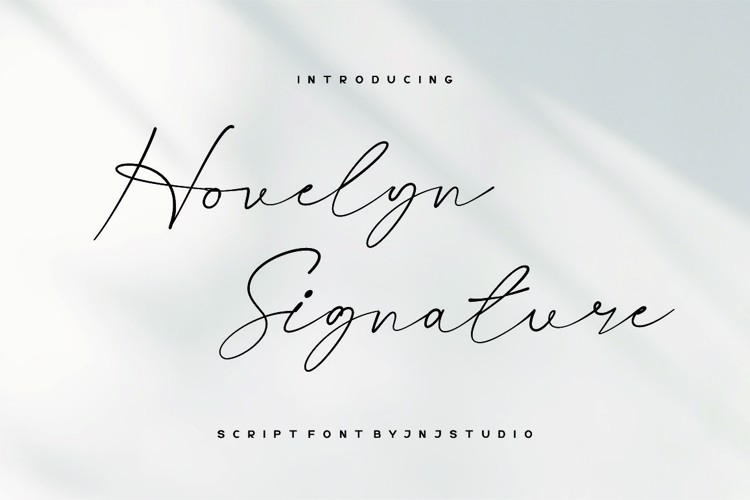 Preview of Hovelyn Signature Font