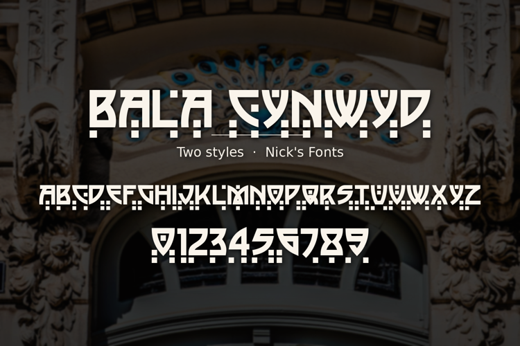 Preview of Bala Cynwyd Font