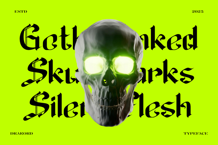 Preview of Drakord Font