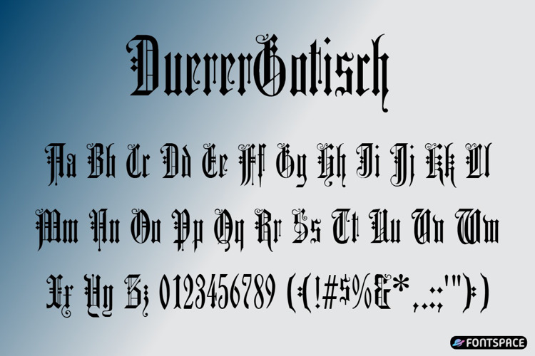 Preview of Duerer Gotisch Font