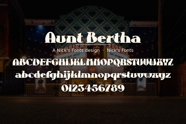 Preview of Aunt Bertha Font