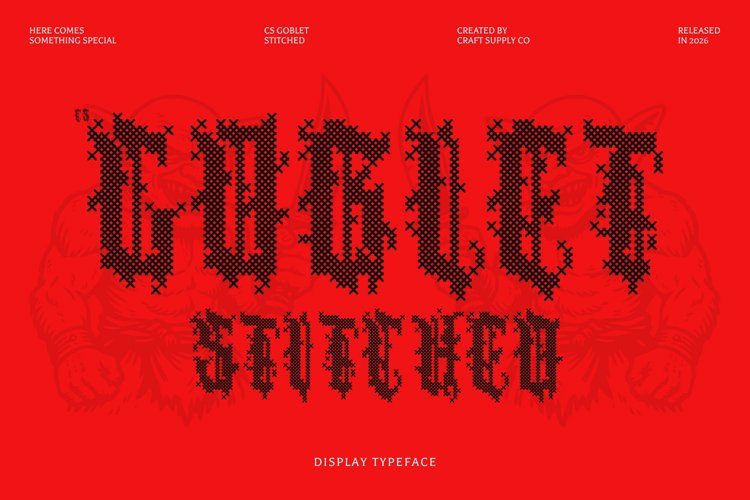 Preview of CS Goblet Stitched Font