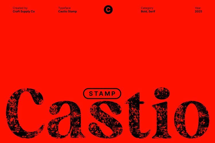 Preview of Castio Stamp Font