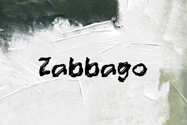 Preview of z  Zabbago Font
