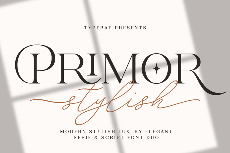 Preview of Primor Stylish Font