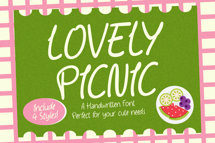 Preview of Lovely Picnic Font