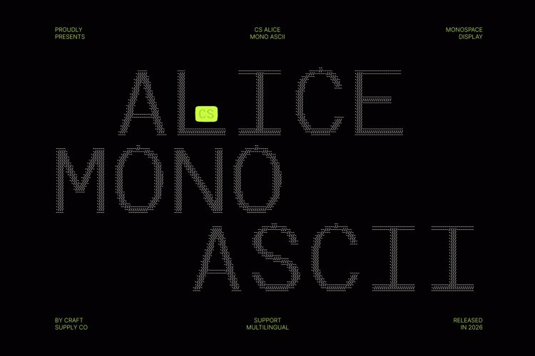 Preview of CS Alice Mono Ascii Font