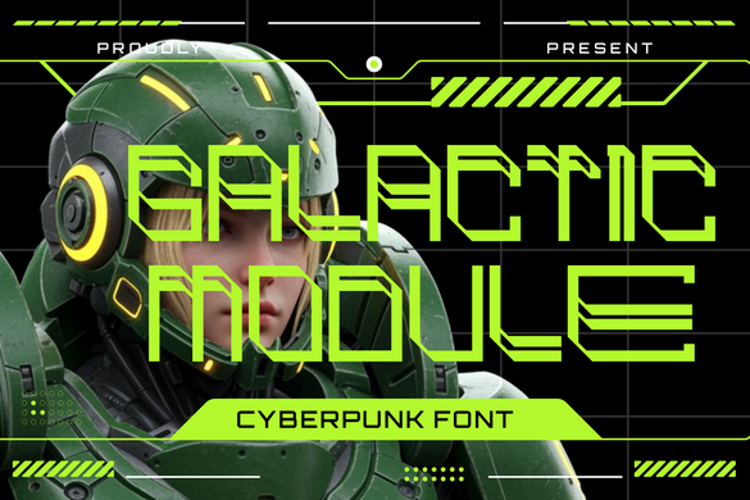 Preview of Galactic Module Font
