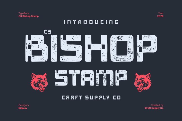 Preview of CS Bishop Stamp Font