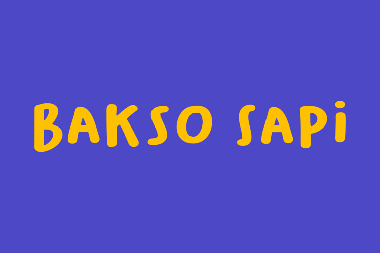 Bakso Sapi Font