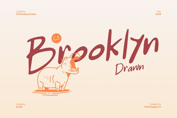 Preview of CS Brooklyn Drawn Font