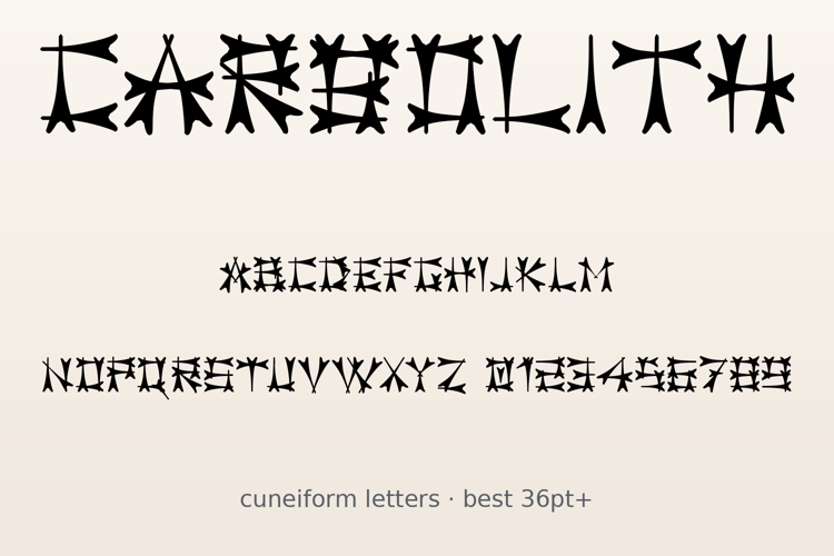 Preview of Carbolith Font