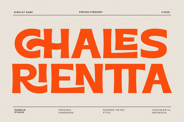 Preview of Chales Rientta Font