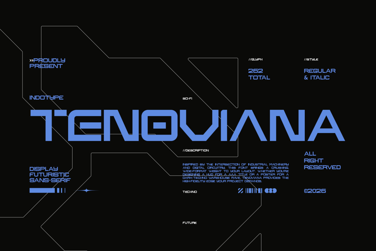 Preview of IT TENOVIANA Font