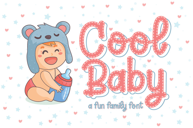 Preview of Cool Baby Flat Font