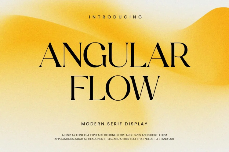 Preview of Angular Flow Elegant Modern Sty Font