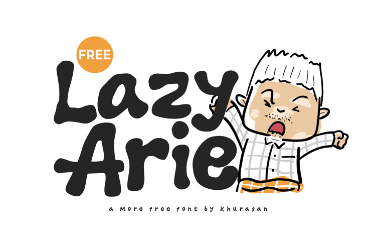Preview of Lazy Arie Font