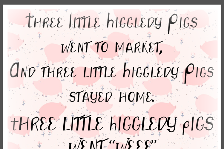 Higgledy Pigs Font