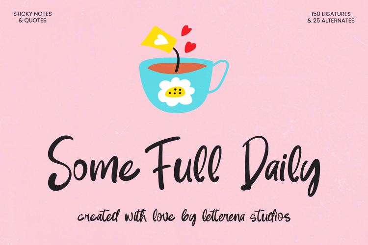 Preview of Some Full Daily Font