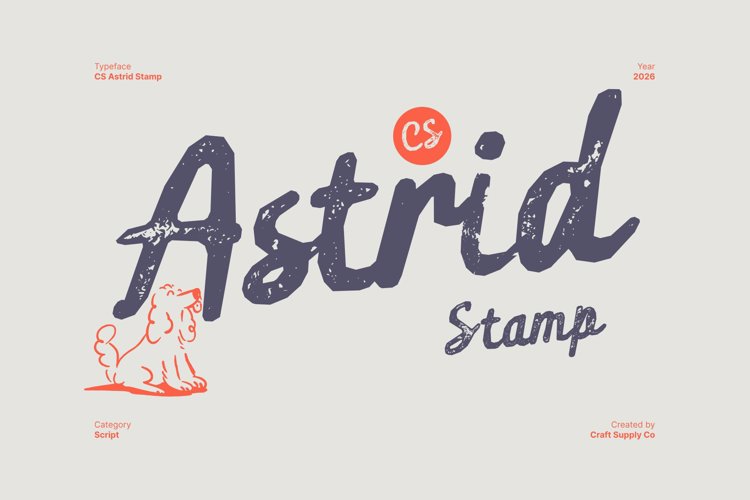 Preview of CS Astrid Stamp Font