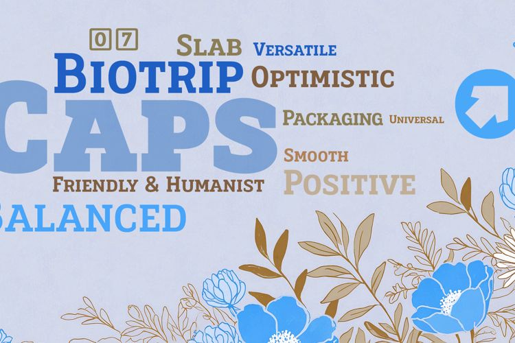 Preview of Biotrip Serif Caps Font