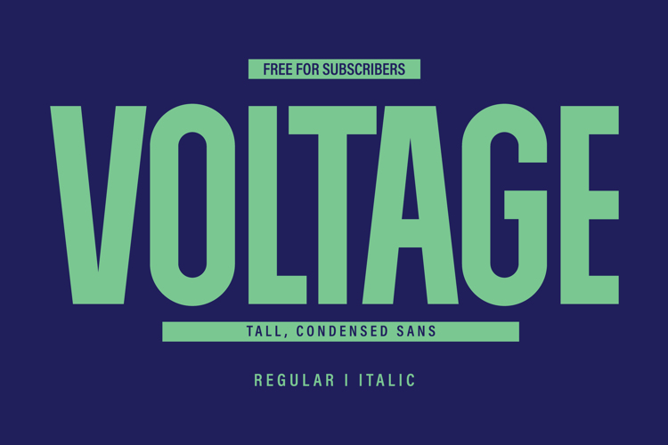 Preview of VOLTAGE Font
