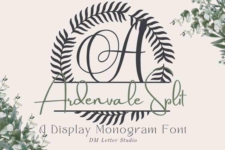 Preview of Ardenvale Split Monogram Font