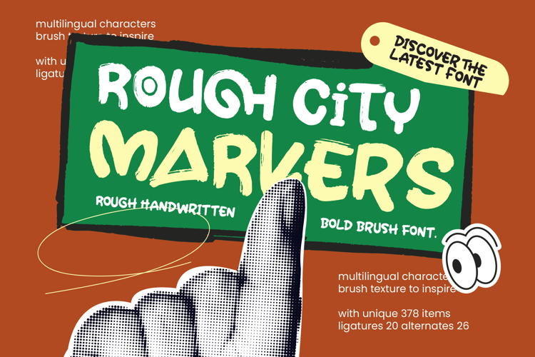Preview of Rough City Markers Font