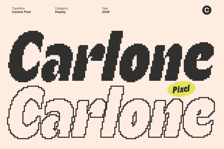 Preview of Carlone Pixel Font