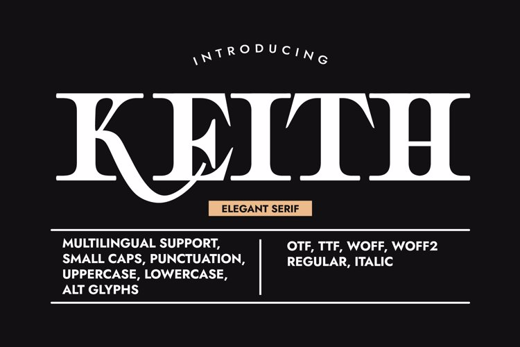 Preview of Keith-Pro Font