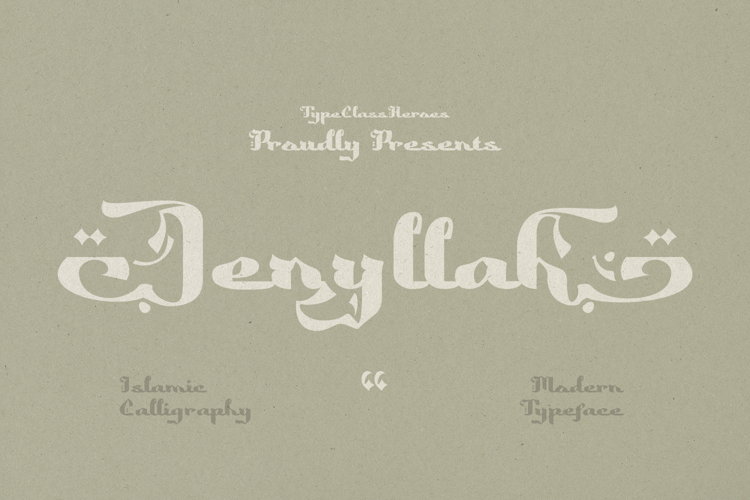 Preview of Jenyllah - Islamic Calligraphy Font