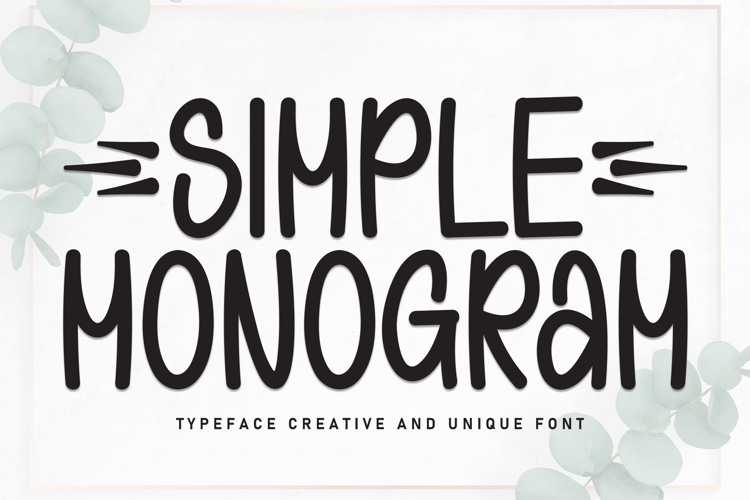 Preview of Simple Monogram Font