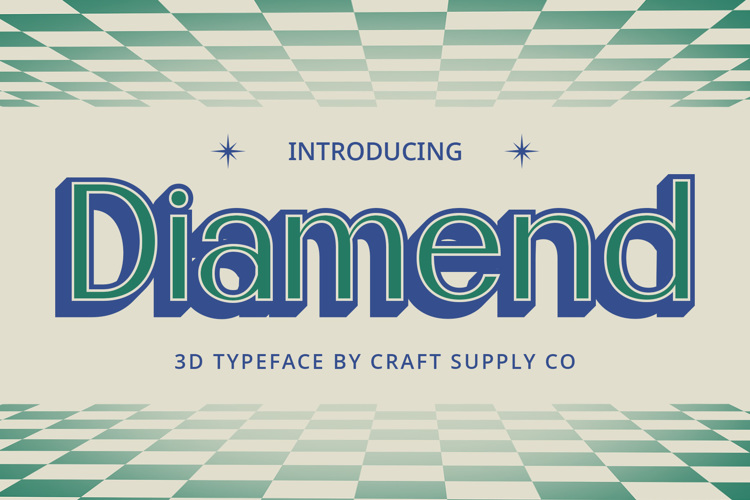 Diamend 3D Font