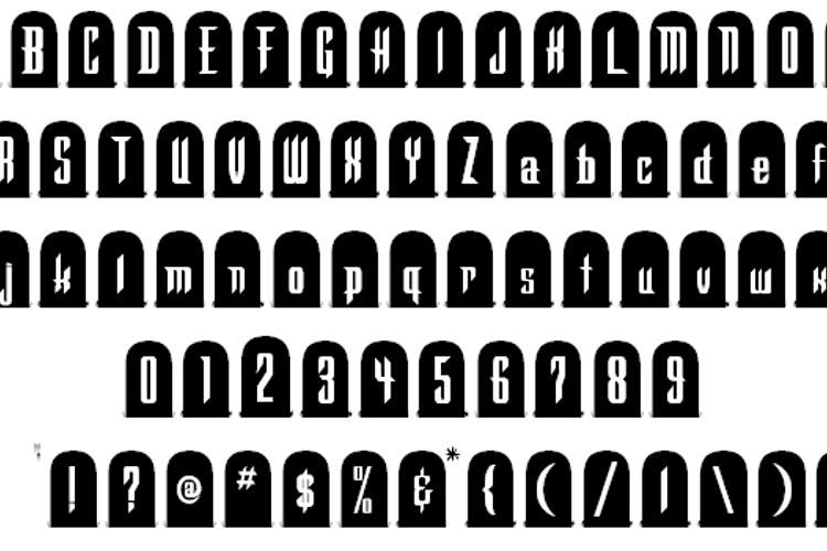 Preview of Tombstone Font