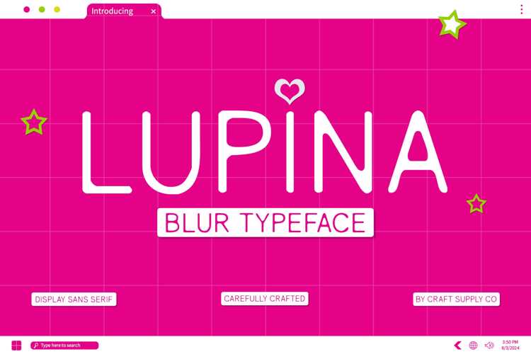 Lupina Blur Font