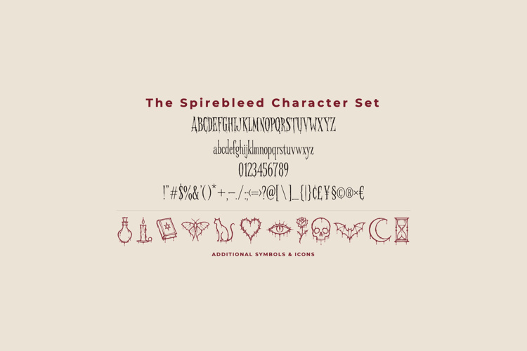 Preview of Spirebleed Font