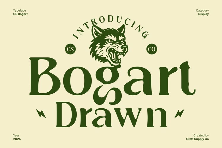 Preview of CS Bogart Drawn Font