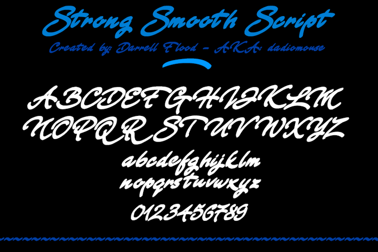 Strong Smooth Script Font