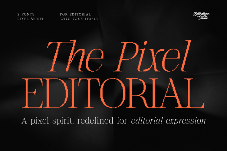Preview of The Pixel Editorial Font