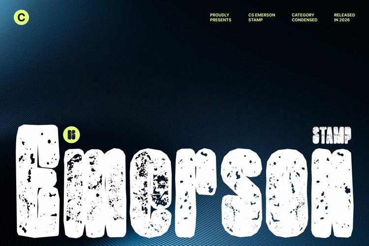 Preview of CS Emerson Stamp Font
