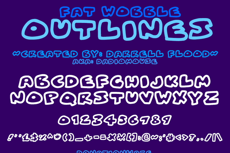 Fat Wobble Outlines Font