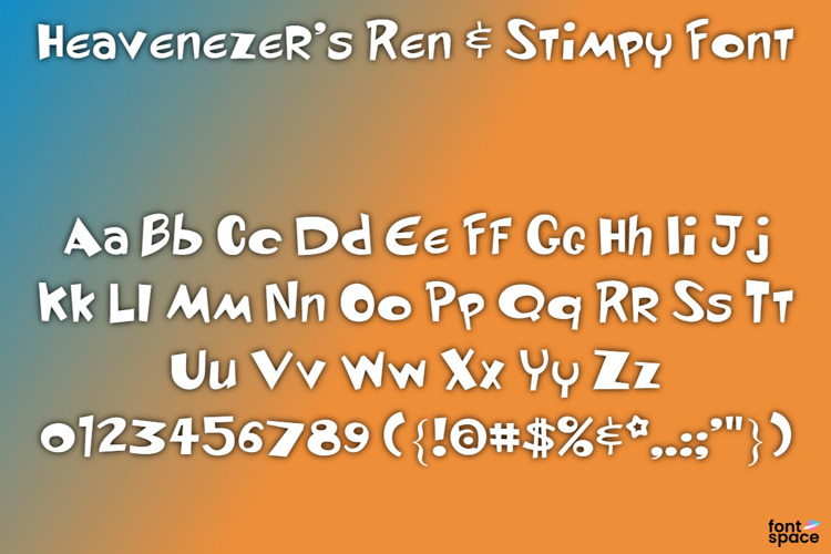 Heavenezer's Ren & Stimpy Font