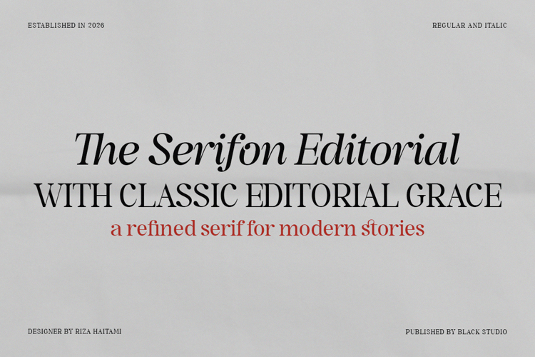 Preview of The Serifon Editorial Font