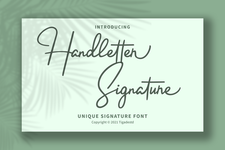 Handletter Signature Font