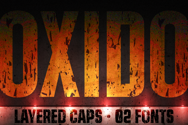 Preview of OXIDO Eroded Font