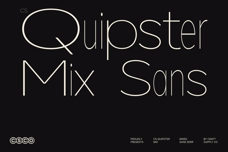 Preview of CS Quipster Mix Font