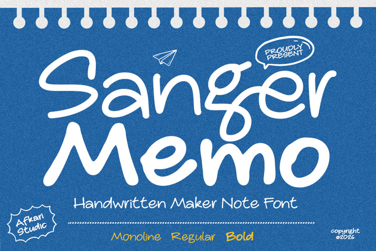 Preview of Sanger Memo Font