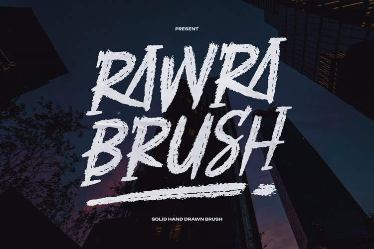 Rawra Brush Font
